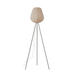 Lindby Helin vloerlamp, beige, textiel, driepoot, 144 cm, E27