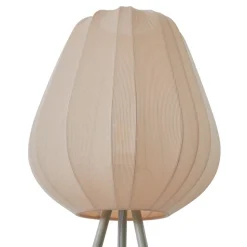 Lindby Helin vloerlamp, beige, textiel, driepoot, 144 cm, E27