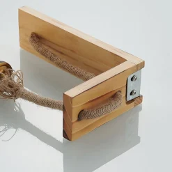 Lindby Helou houten wandlamp met zichtbare fitting