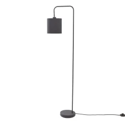 Lindby Hinay textiel-vloerlamp zwart/goud