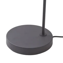 Lindby Hinay textiel-vloerlamp zwart/goud