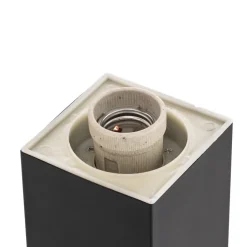 Lindby Honula sokkellamp, 45 cm, donkergrijs, IP44, E27