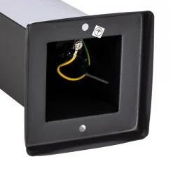 Lindby Honula sokkellamp, 45 cm, donkergrijs, IP44, E27