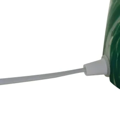 Lindby Hubi tafellamp, groen, glas, Ø 22 cm, paddestoelvorm