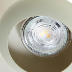 Lindby Huby plafondspot, 2-lamps, crème/lichtgroen, ijzer