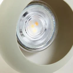 Lindby Huby plafondspot, 1-lamp, crème/lichtgroen, ijzer