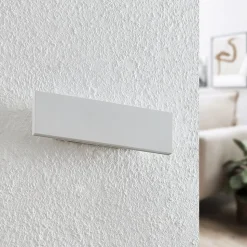 Lindby Ignazia LED wandlamp, 28 cm, wit, metaal, omhoog/omlaag