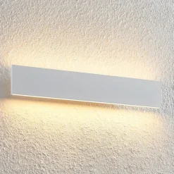 Lindby Ignazia LED wandlamp, 47 cm, wit, metaal, omhoog/omlaag