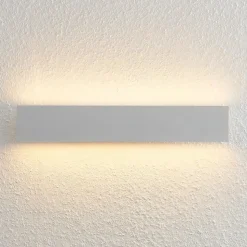 Lindby Ignazia LED wandlamp, 47 cm, wit, metaal, omhoog/omlaag