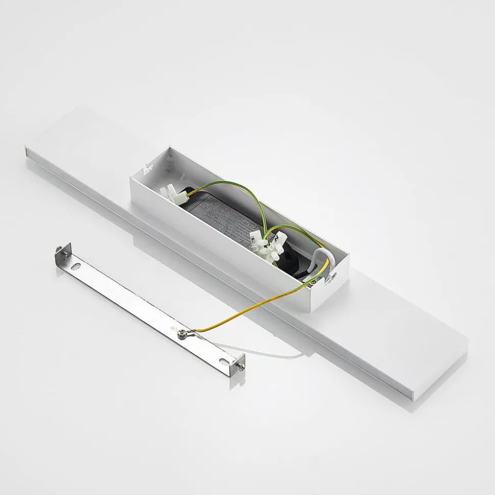 Lindby Ignazia LED wandlamp, 47 cm, wit, metaal, omhoog/omlaag