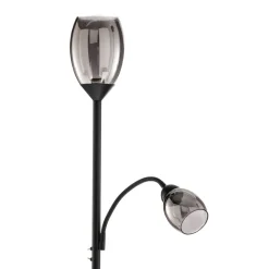 Lindby Irmino vloerlamp met rookglazen kappen