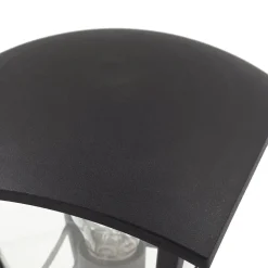 Lindby Isidoro sokkellamp, zwart, hoogte 28 cm, kunststof