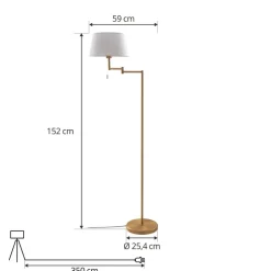 Lindby Ismene vloerlamp met zwenkbare arm
