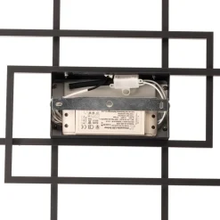 Lindby Ismera plafondlamp 3 frames, antraciet