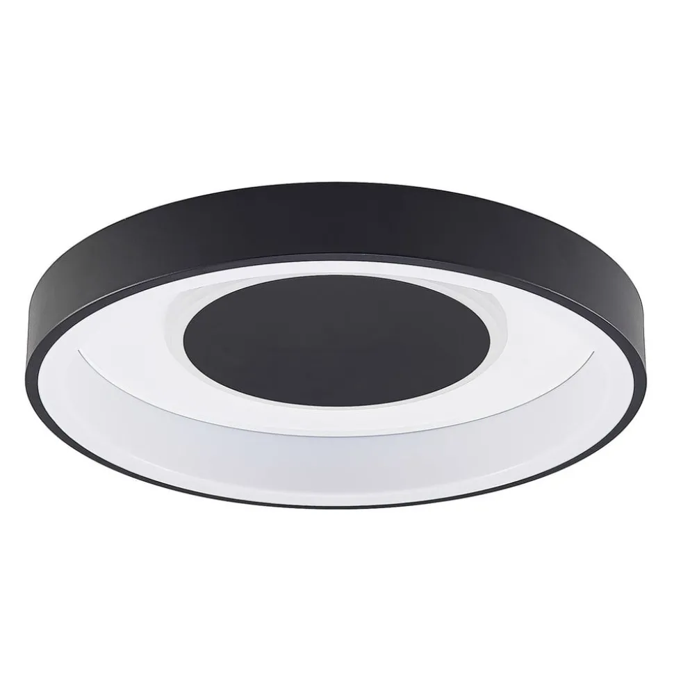 Lindby Izan LED plafondlamp, RBGW, zwart
