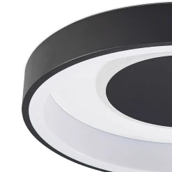 Lindby Izan LED plafondlamp, RBGW, zwart