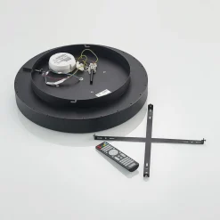 Lindby Izan LED plafondlamp, RBGW, zwart