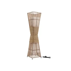 Lindby Jacinto vloerlamp, bamboe, hennep, hoogte 130 cm