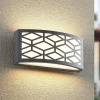 Lindby Jakari LED buiten wandlamp, hoekig, patroon