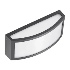 Lindby Jakari LED buiten wandlamp, hoekig, wit