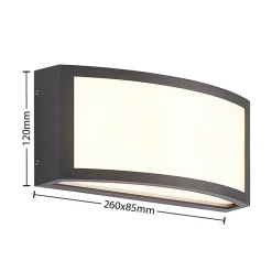 Lindby Jakari LED buiten wandlamp, hoekig, wit