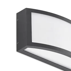 Lindby Jakari LED buiten wandlamp, hoekig, wit