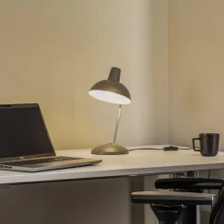 Lindby Jamelia tafellamp, staal, grijs