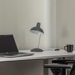 Lindby Jamelia tafellamp, staal, grijs