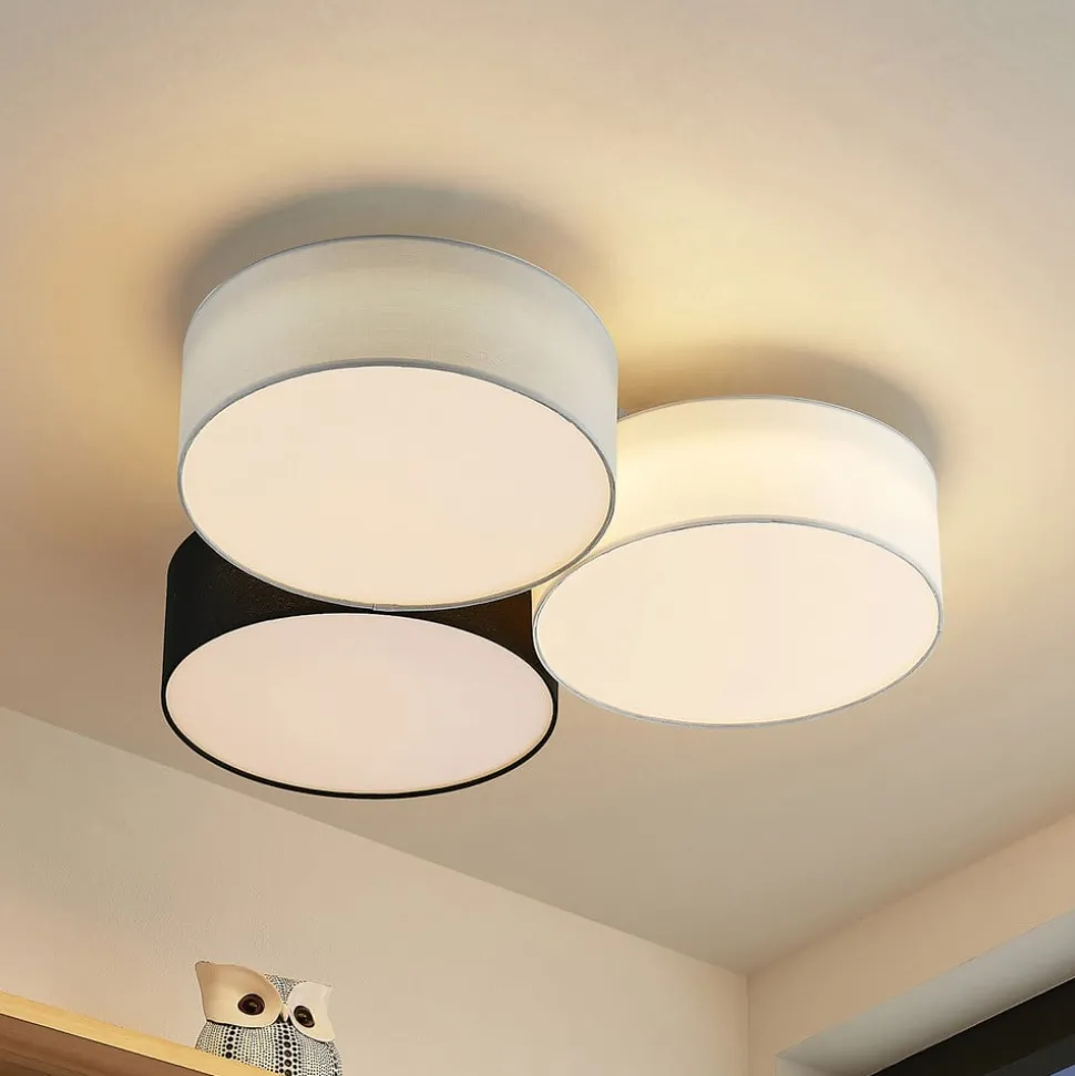 Lindby Janita LED plafondlamp, 3-lamps, driekleurig
