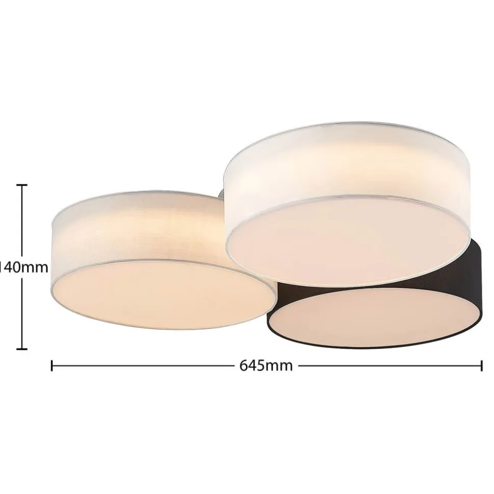 Lindby Janita LED plafondlamp, 3-lamps, driekleurig