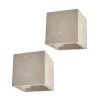 Lindby Jayden wandlamp in hoekige vorm, set van 2