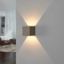 Lindby Jayden wandlamp in hoekige vorm, set van 2