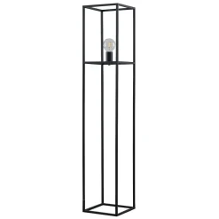 Lindby Jordana vloerlamp, frame, zwart, 1-lamp.
