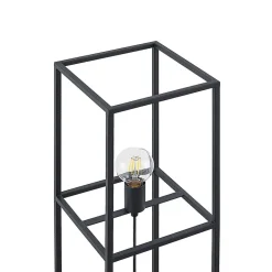Lindby Jordana vloerlamp, frame, zwart, 1-lamp.