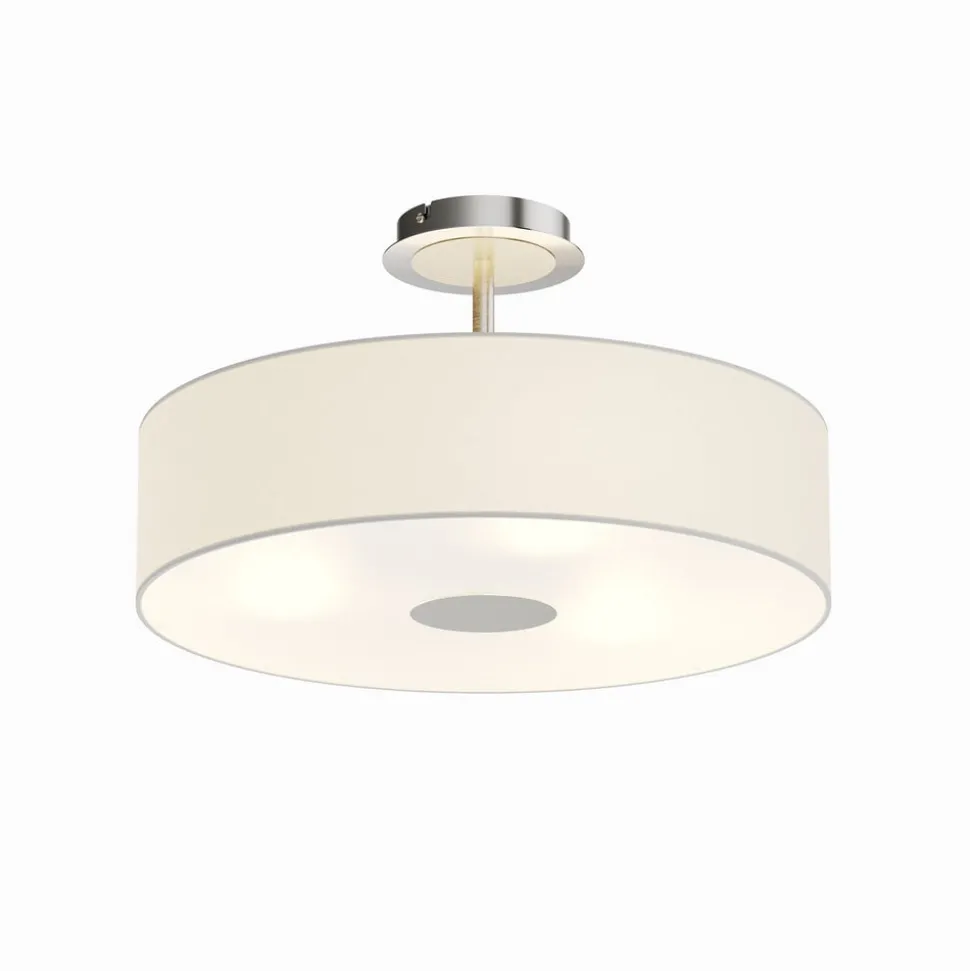 Lindby Josia plafondlamp, wit, stof, Ø 47 cm, E27