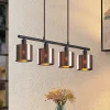 Lindby Joudy hanglamp, 4-lamps, brons donker