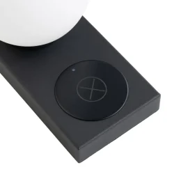 Lindby Junis tafellamp, zwart, oplaadfunctie