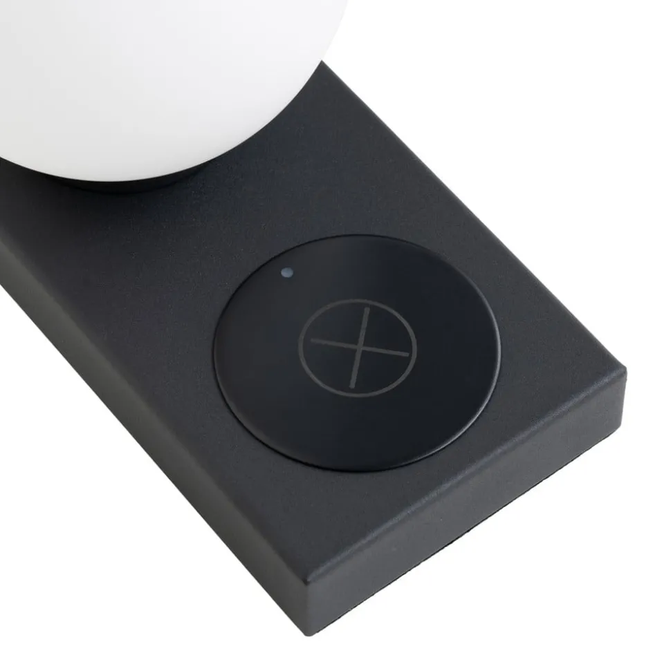 Lindby Junis tafellamp, zwart, oplaadfunctie