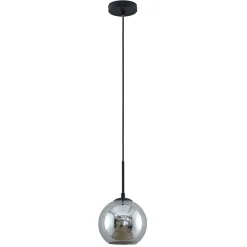 Lindby Jurian hanglamp 1-lamp, zwart/roker