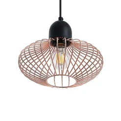 Lindby Justinos hanglamp, 3-lamps, koper