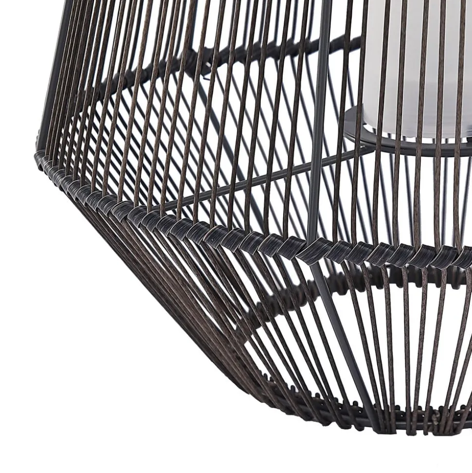 Lindby Kaati LED solar-lantaarn, rotanoptiek 37 cm