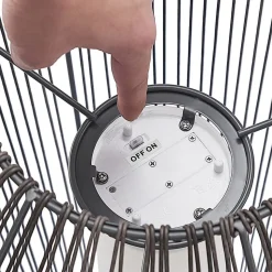 Lindby Kaati LED solar-lantaarn, rotanoptiek 37 cm