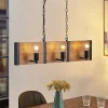 Lindby Kamilja hanglamp voor de eetkamer, hout