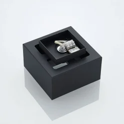 Lindby Kasi plafondlamp, zwart 1-lamp 14 x 14cm