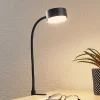 Lindby Kaylou klemlamp, zwart, flexibele arm, aluminium