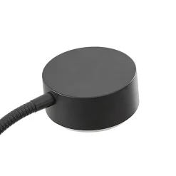 Lindby Kaylou klemlamp, zwart, flexibele arm, aluminium