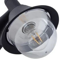 Lindby Keicy buitenwandlamp, zwart, kunststof, IP44