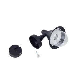 Lindby Keicy buitenwandlamp, zwart, kunststof, IP44