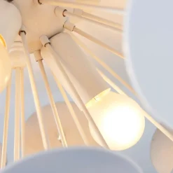 Lindby Kinan plafondlamp, Ø 54 cm, wit, metaal, E14