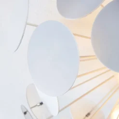 Lindby Kinan plafondlamp, Ø 54 cm, wit, metaal, E14